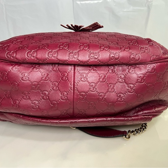 GUCCI Soft Guccissima Medium Emily Hobo Classic Ruby - Picture 12 of 14